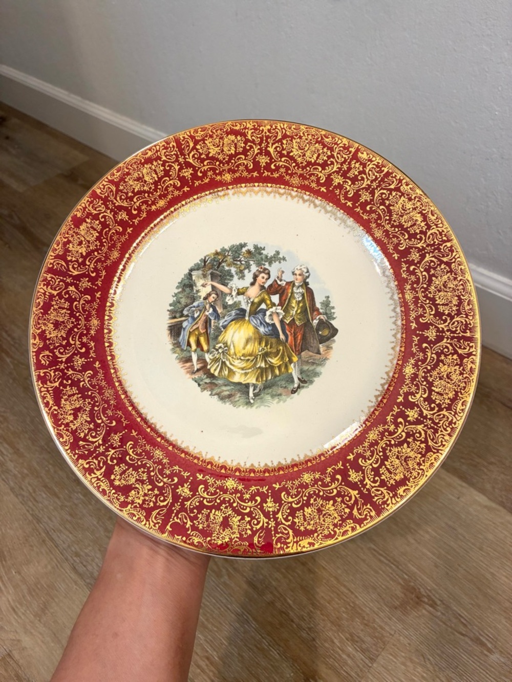 Vintage Imperial Salem China Co.”Victorian Couple” Scene Made in USA